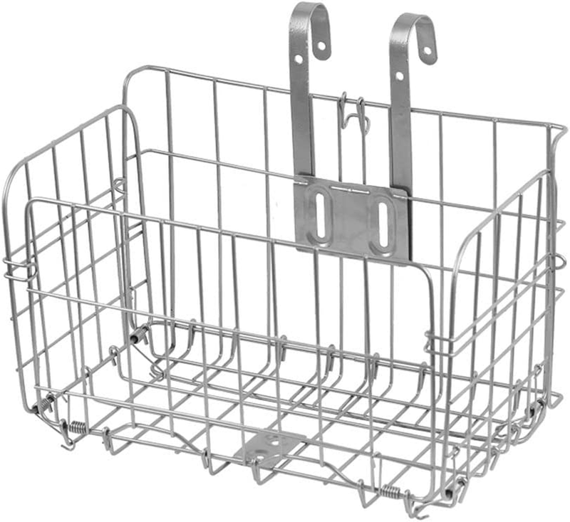 Folding Bike Front Basket,  Rust Proof Detachable Folding Re