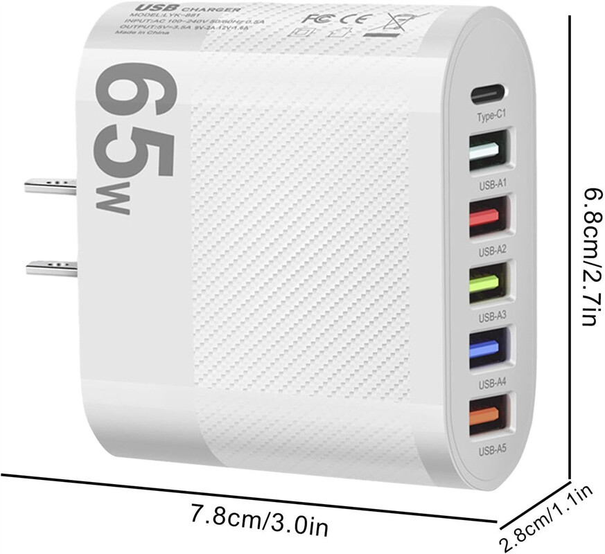 Multi Charging Cable 4 in 1 Multiple USB Fast Charger For iPhone Type C Micro