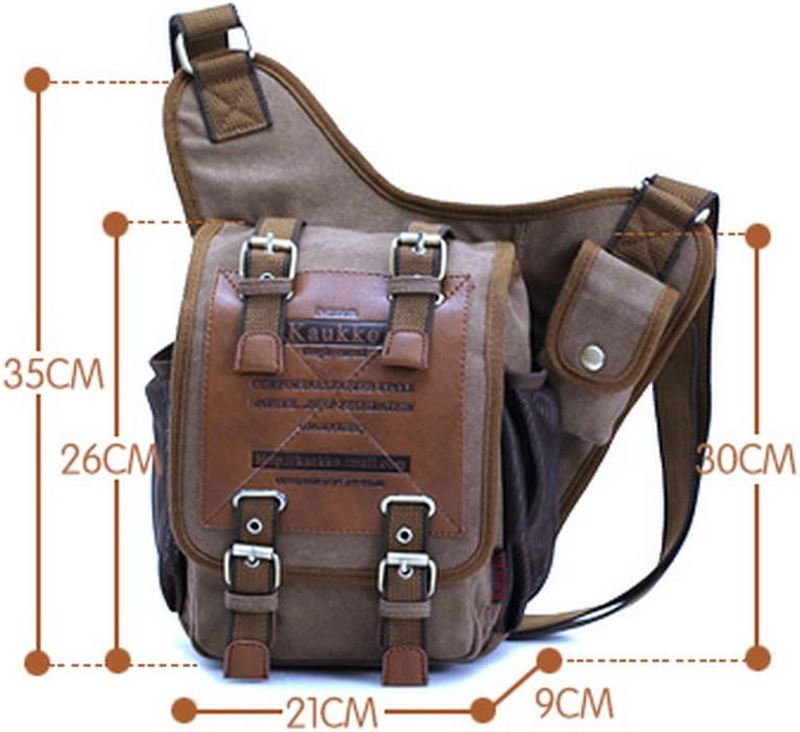 Casual Vintage Male Mens' Canvas Single Shoulder Cross-Body Chest Bag Sling Pack