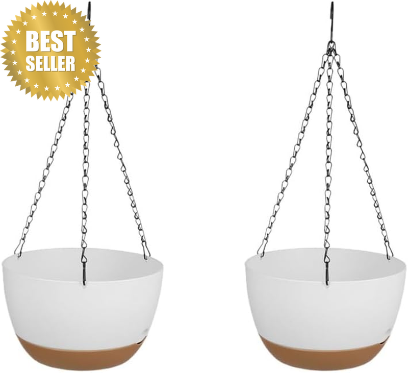 Chain Suspended Plant Basket, Self Watering Hanging Planters