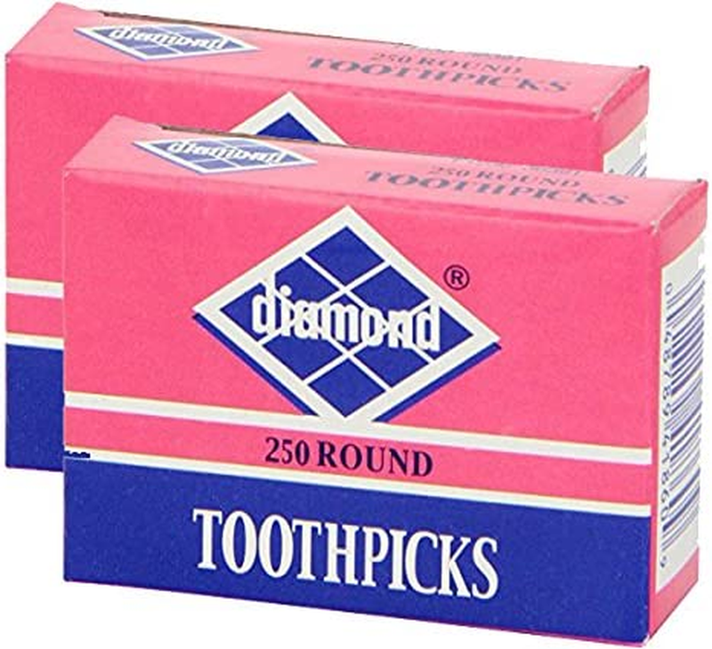 Toothpicks, round Natural Wooden Bamboo Tooth Picks for Teeth, Appetizers and Co