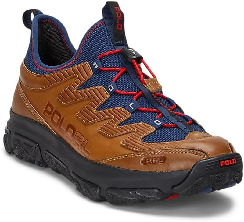 Polo Ralph Lauren Mens Adventure 300lt Leather-mesh Sneaker
