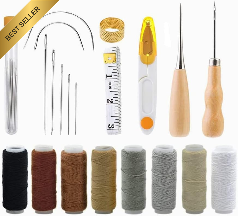 29 Pcs Leather Sewing Kit,Leather Craft Tool Kit Include Leather Hand Sewing Nee