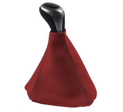 Fits 2000 BMW F30 31 34 35 SERIE 3 PVC Manual Shift Boot Cover Red Black Stitch