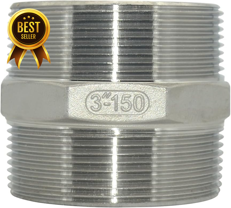 3 Inch Stainless Steel 304 Male Hex Nipple NPT Pipe Fitting