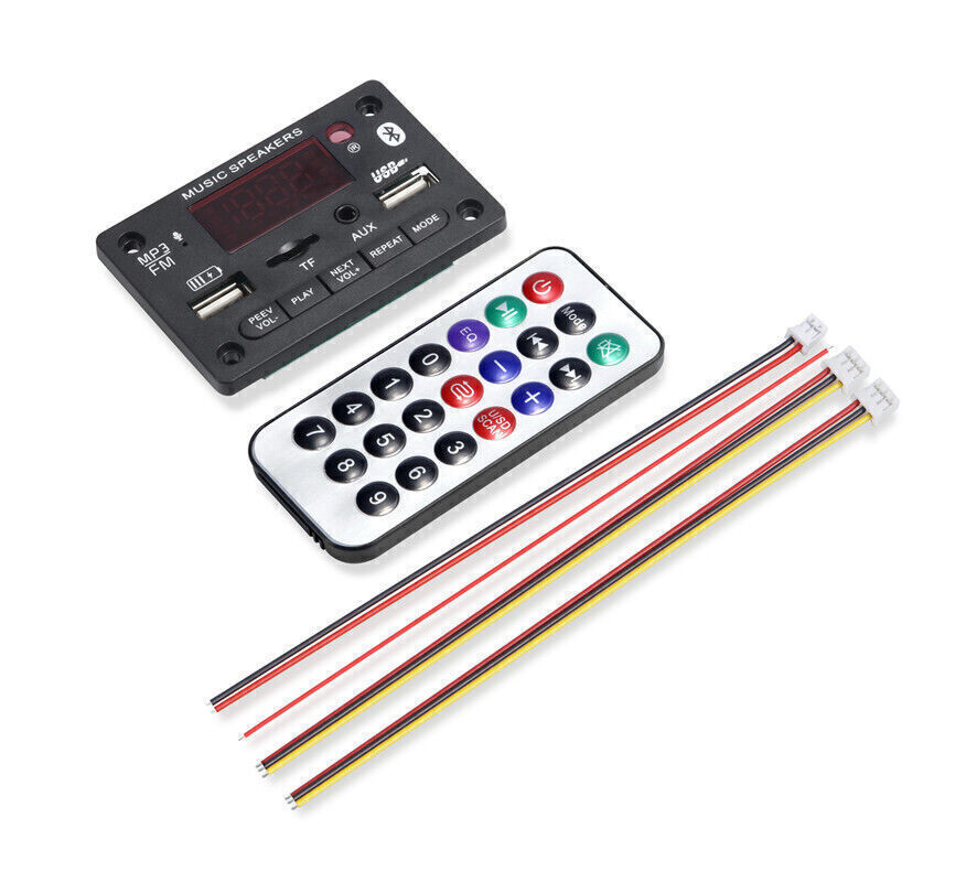 Car FM Radio Module Bluetooth Speaker MP3 Decoder Board USB TF FM Music Player