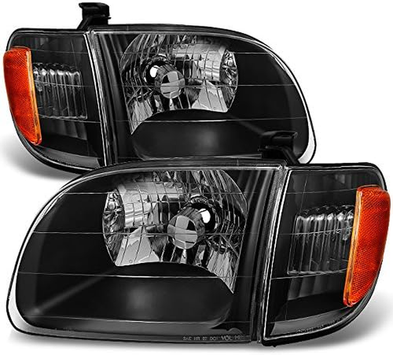 Headlights w/Corner Lights for 2000 2001 2002 2003 2004 Toyota Tundra Access Cab