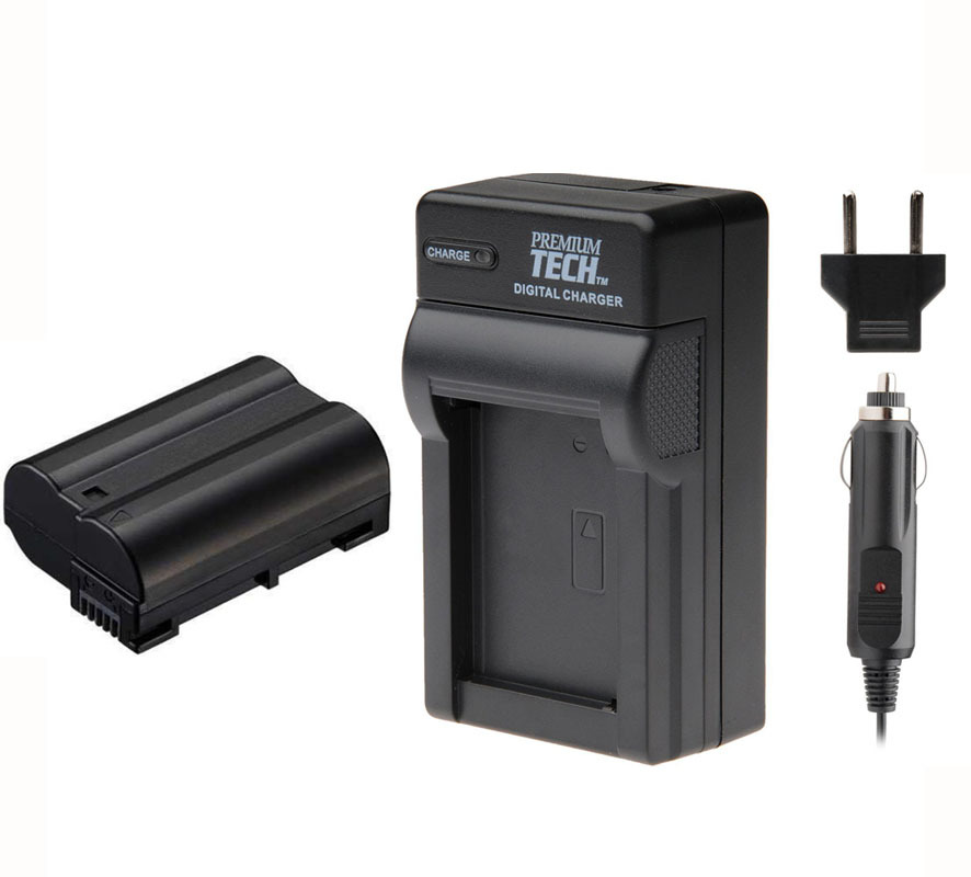 ENEL15 Battery & Charger for Nikon D7200, D7100, D7000, D800, D850