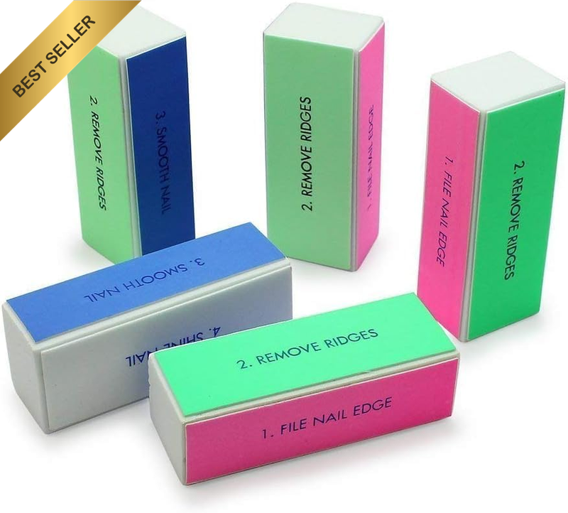 5 Pcs Nail Art Shiner Buffer Sanding File Block Manicure 4 Ways Polish Product U