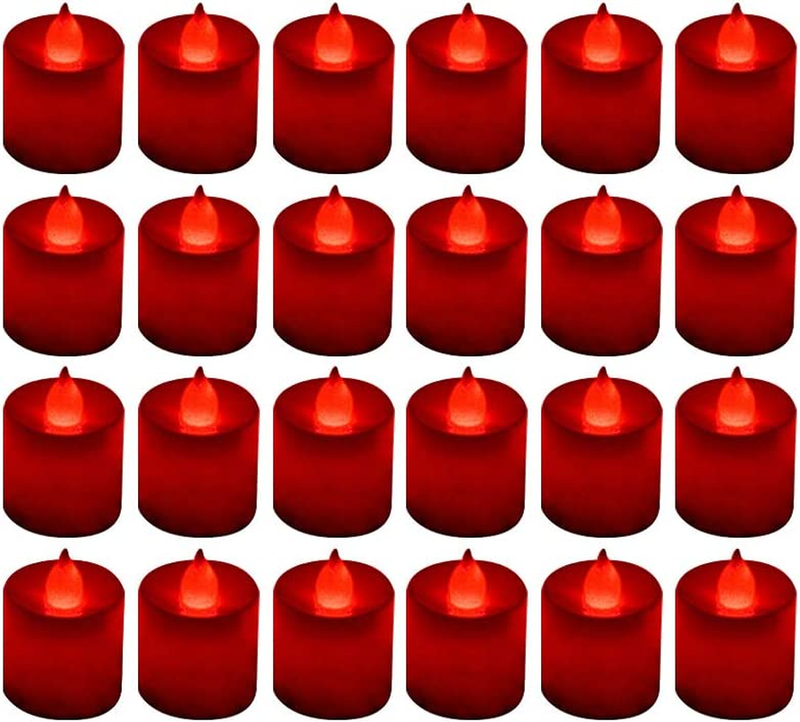 Lights Candles - Flickering Red Battery Operated Elect