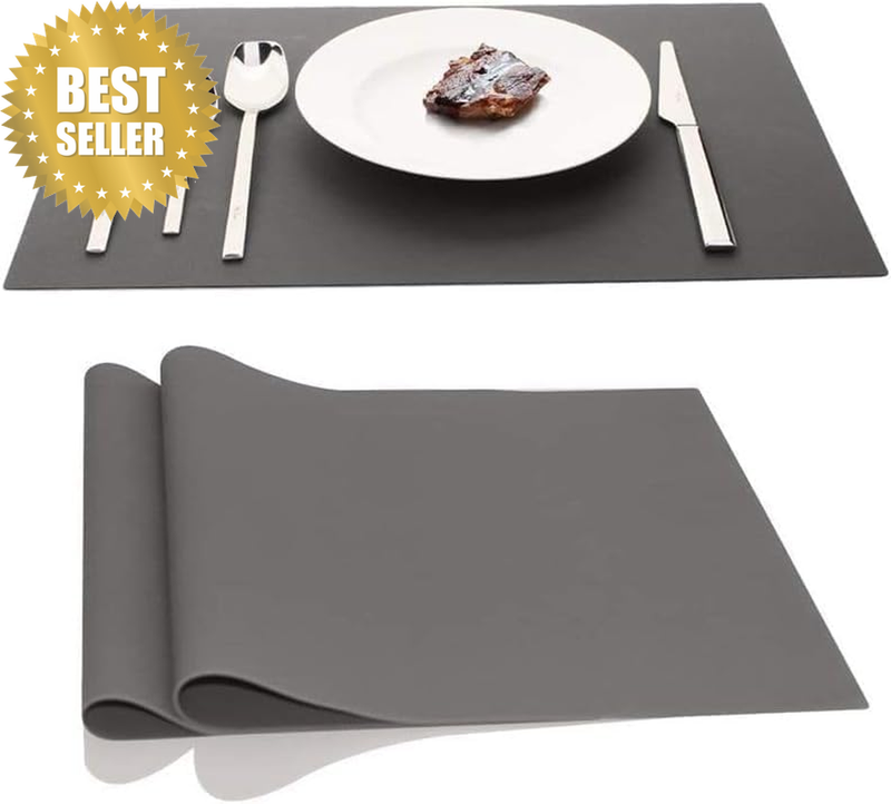 Silicone Placemats, Placemats for Dining Table Set of 2 Non Slip Heat Resistant