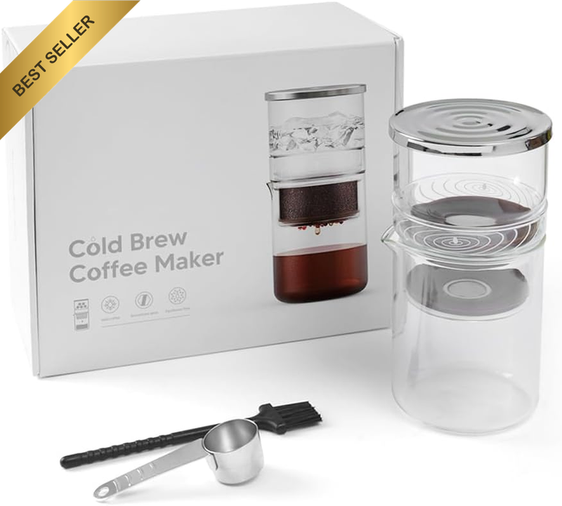 Cold Brew Coffee Maker,300Ml/10.15Oz Cold Brew Coffee Maker for Tea and Coffee E