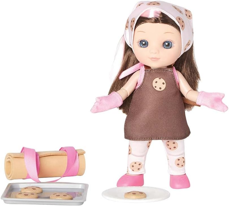 8" It'S All Me! Yoga + Baker Doll, Light Skin Tone/Blue Eyes/Brunette Hair