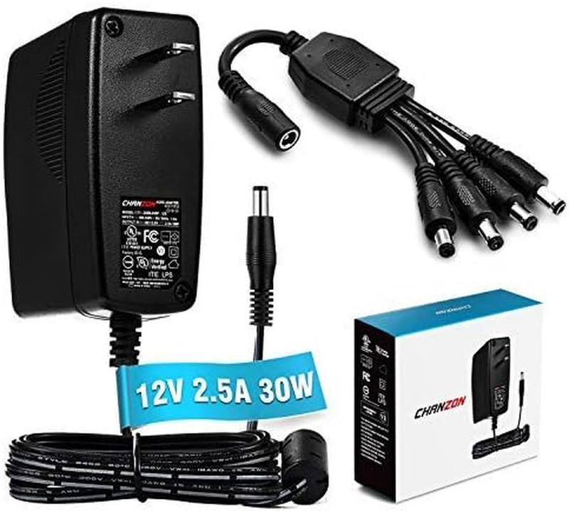 12 volt 2.5 A 30 Watt DC Lockable Power Supply Unit – detachable/interchangeable plugs