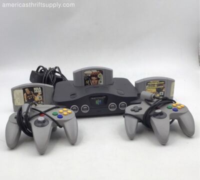 Nintendo 64 Console Lot - NBA JAM 99, Command Conquer & More