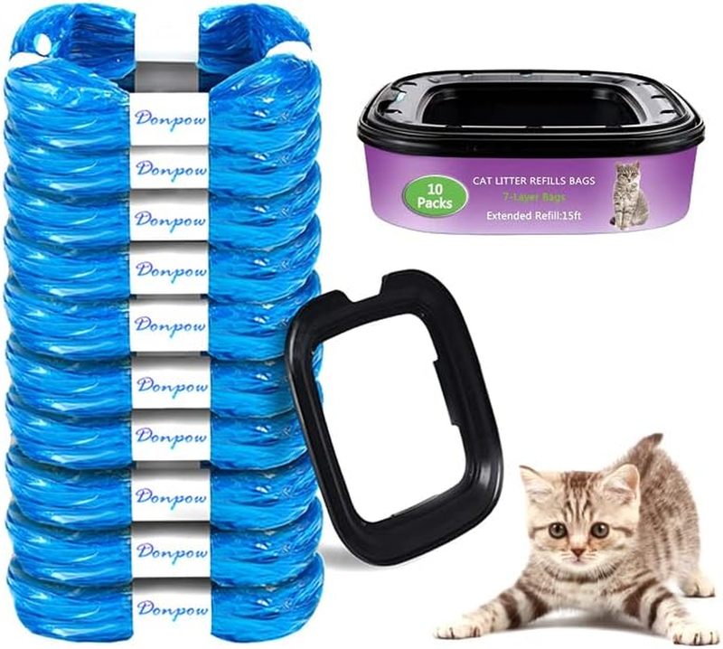 10 Pack Cat Litter Refills Scented Bag Compatible with Your 