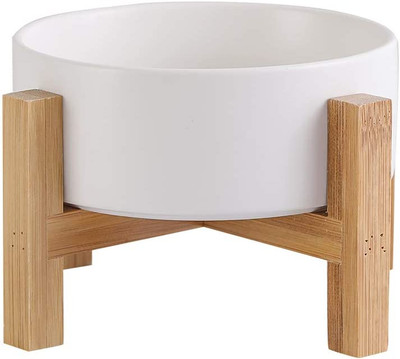 Elevated Raised Food Bowls/Dish with Stand for Water, Ceramic Pet Bowl with anti