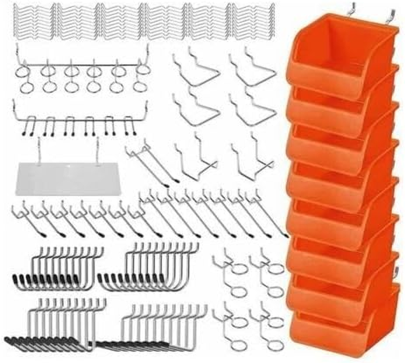 150-Piece Pegboard Hooks Set, Pegboard Accessories Peg Board Assortment with Peg