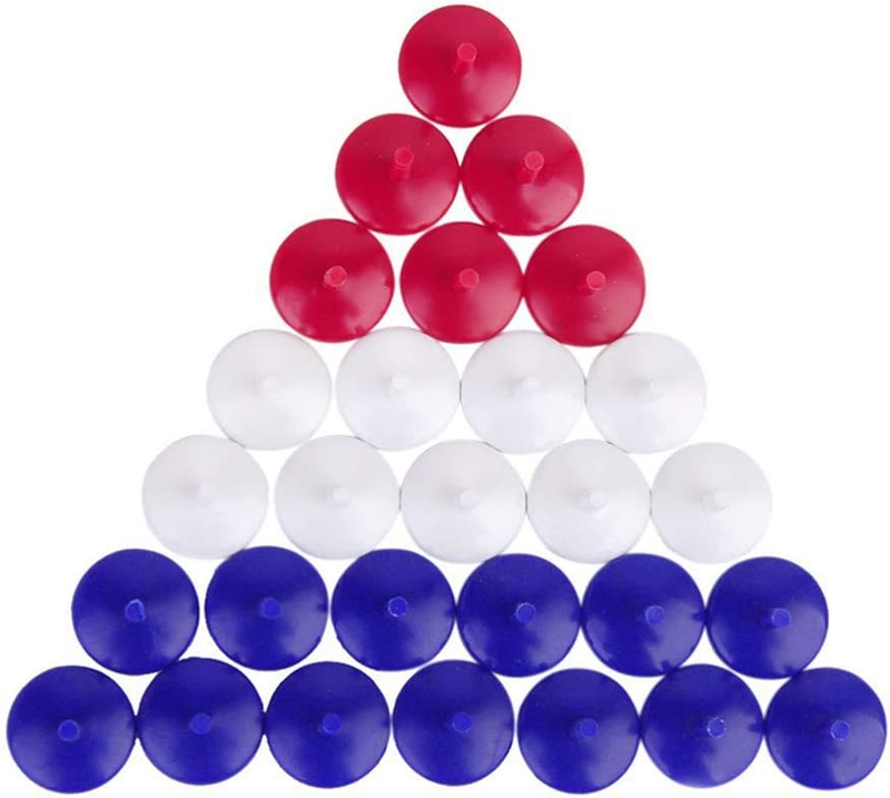 50Pcs Plastic Golf Ball Position Marker round Flat Golft Marker Mark (Random Col