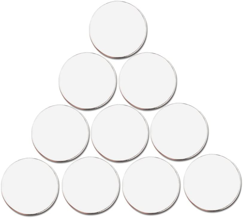 Blank Golf Ball Marker in 24Mm, Suit for Custom Printing, Pack of 10 (White)