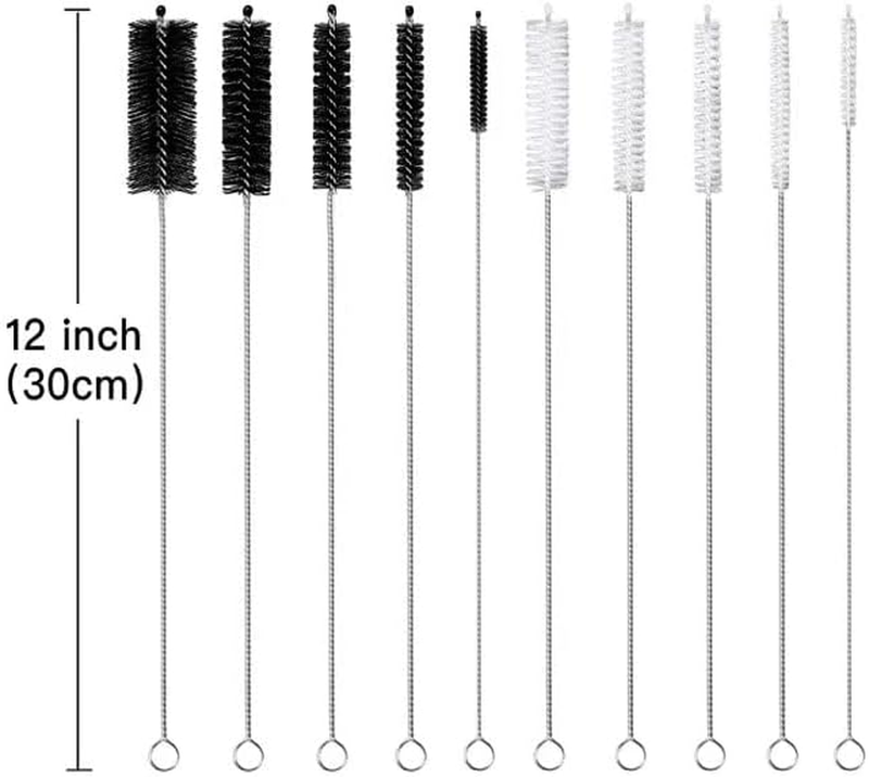 Straw Cleaner Brush Extend 12 inch, Wide 4 8 10 12 16mm diam Drink Straw Cleaner