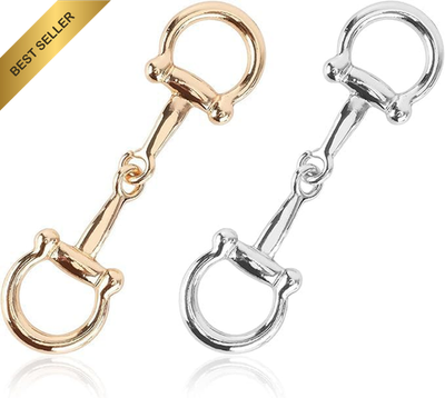 2Pcs Clip, Metal Holder Clip Fashionable Silk Scarf Buckle Scarf Clasp Shirt Cin