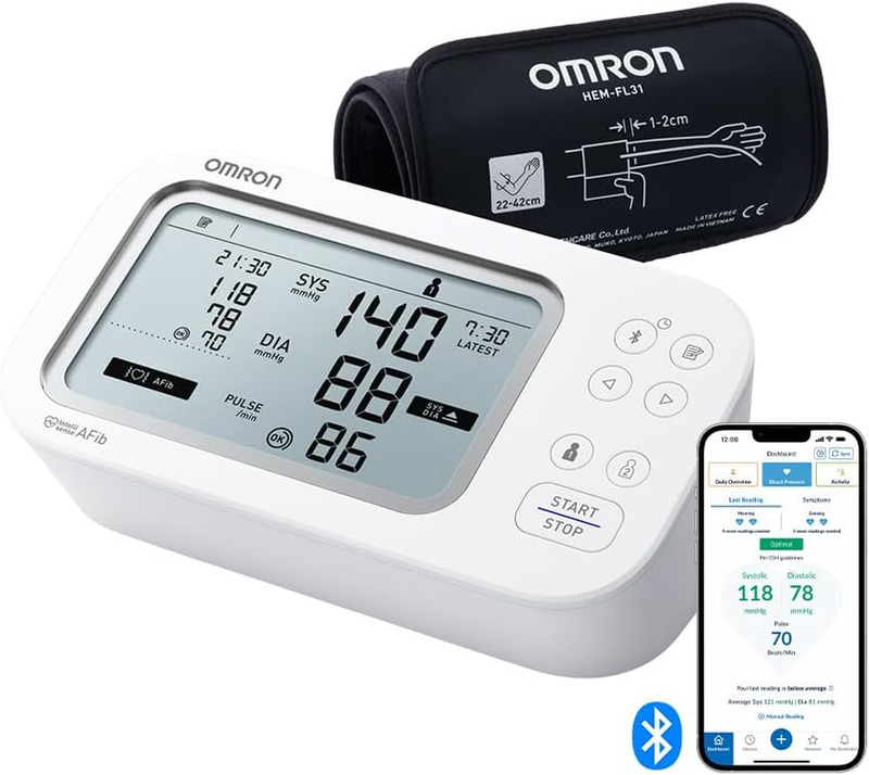 OMRON X7 Smart AFib Oberarm-Blutdruckmessgerät – Vorhofflimmern-Screening