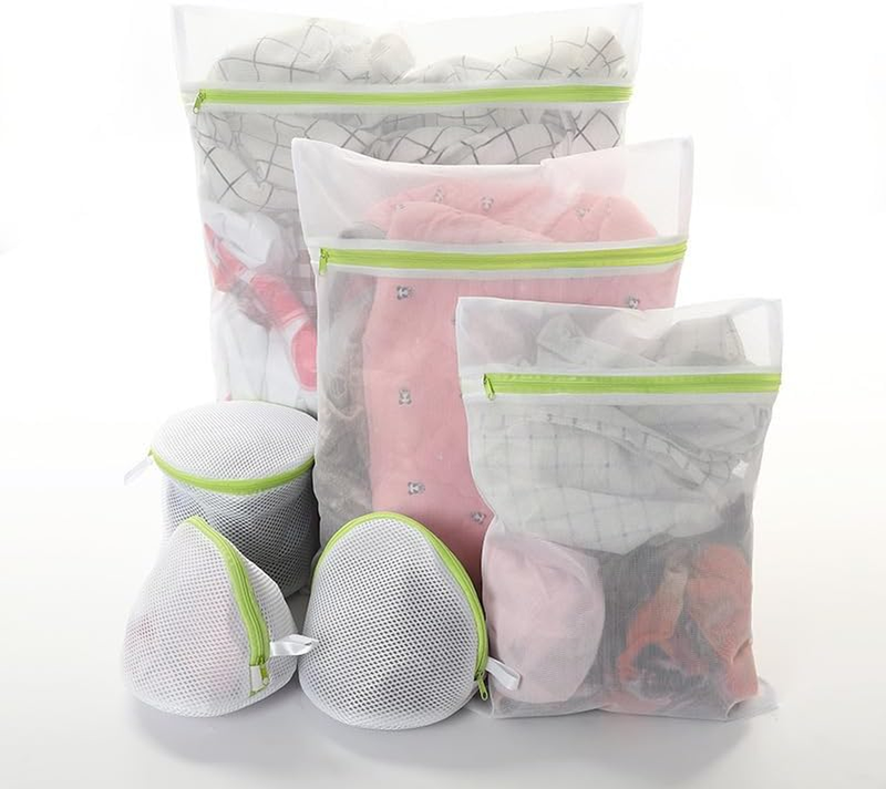 6Pcs Durable Mesh Laundry, Various Size Lingerie Bags for Delicates in Washer an