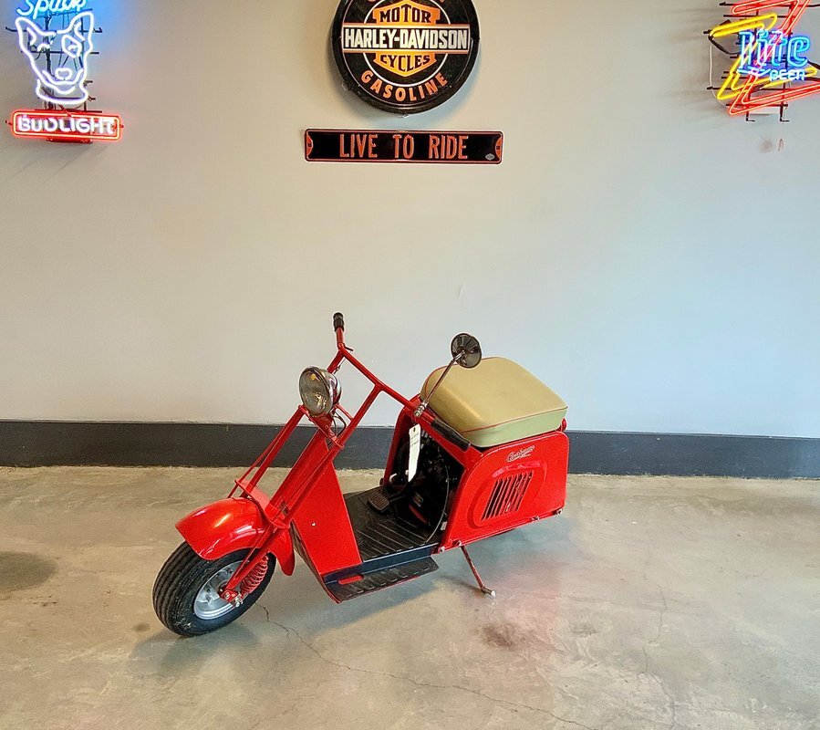 1955 Cushman Model 715 Deluxe Highlander  0 Miles Red