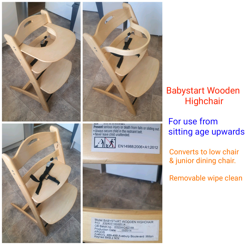 Babystart Wooden High Chair 2024 elgincountymidwives