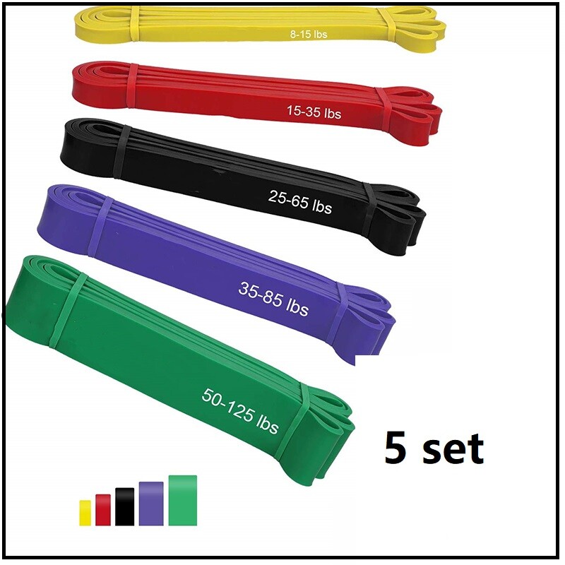 Fitnessband Gymnastikband Widerstandsband Resistance Band 5 Set