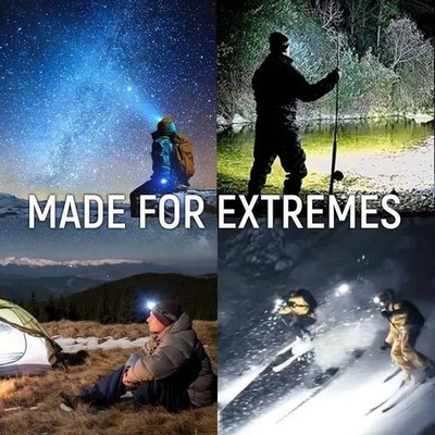 LED Rechargeable Headlamp 5 Light High Power Waterproof Outdoor Camping Fishing