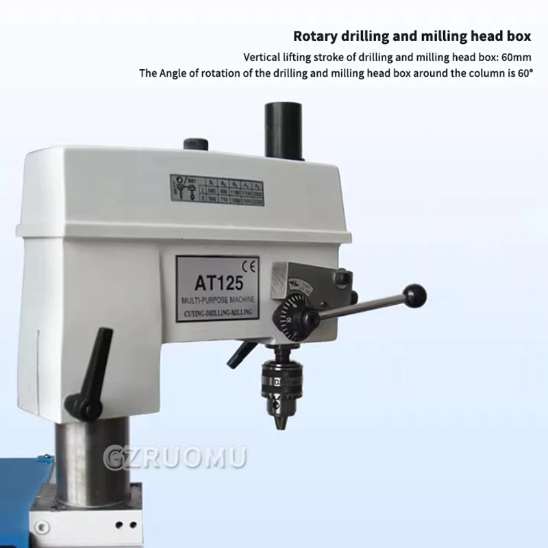 AT125 Household Milling Small Lathe Machine Tool Bench Multifunction Bench Drill