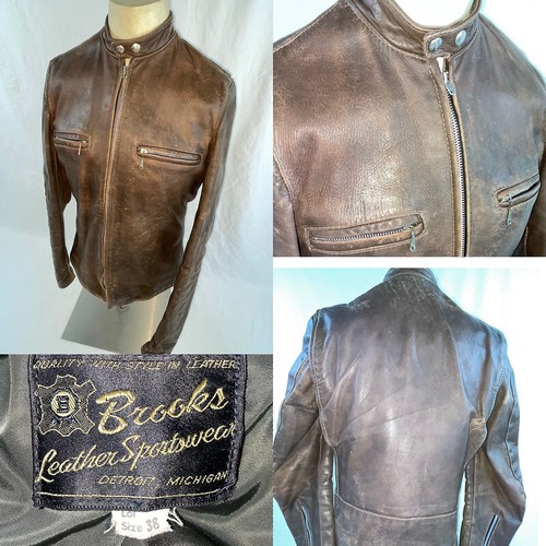 ジャケット・アウター 80s BROOKS Single Biker JKT VTG 80s BROOKS Single Biker JKT VTG ジャケット・アウター