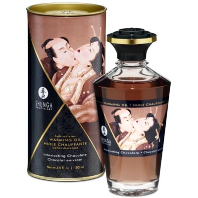 MASSAGE OIL WITH HEAT EFFECT INTENSE CHOCOLATE FLAVOR 100 x 5 ( 500 ml) - SHUNGA