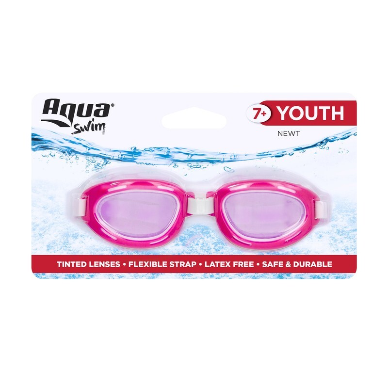 Aqua Swim Assorted Pink Or Blue Silicone Swim Goggles Tinted L...