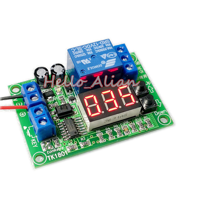 DC 12V 24V Digital LED Trigger Count down Time Delay Turn Off Timer