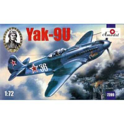 Amodel 7289 Plastic model airplane kit Scale 1:72 ''Yak-9U Soviet fighter