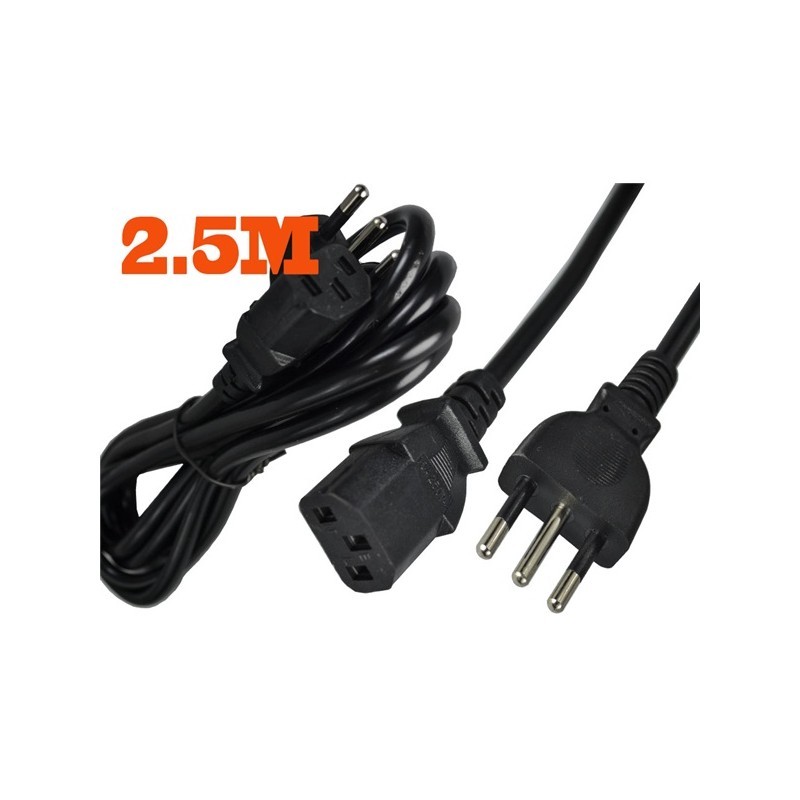 Cavo alimentazione PC Monitor Stampanti CE 3 Poli italiana 2,5 mt Linq Y1A-2.5m