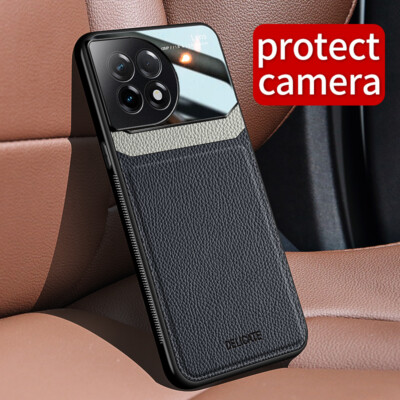 For OnePlus 11 12 Ultra Slim PU Leather Case Shockproof Rubber Back Phone Cover