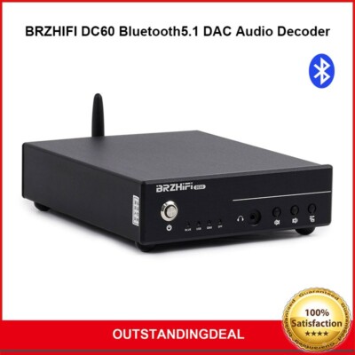 Black BRZHIFI DC60 DAC Audio Decoder HiFi Headphone Amplifier Bluetooth5.1 ot25