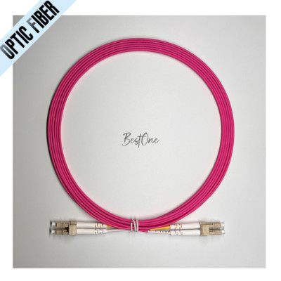 1-10m LC UPC to LC UPC Duplex OM4 Multi Mode Fiber Optical Patch Cord Cable lot