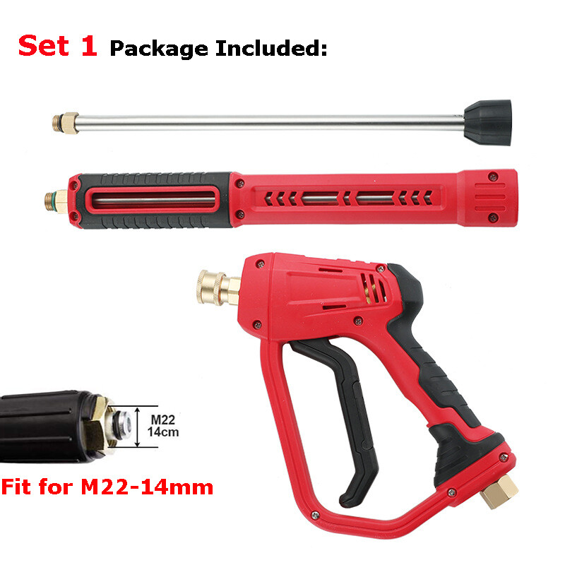 High Pressure 4000PSI Car Power Washer Gun Spray Foam Lance Cannon Soap Hose Kit