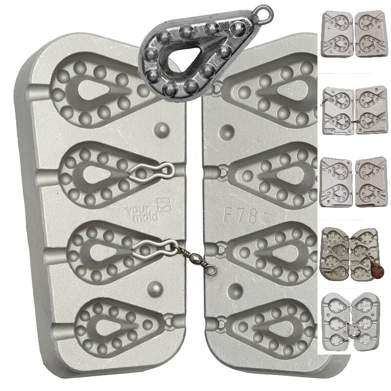 ANGELN Gussform Gripp ,Angelblei, Angelgewichte 40-280g