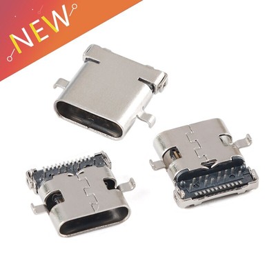 10/5/2Pcs USB 3.1 Type C Female Socket Connector 24pin Shen Plate 10.0mm 