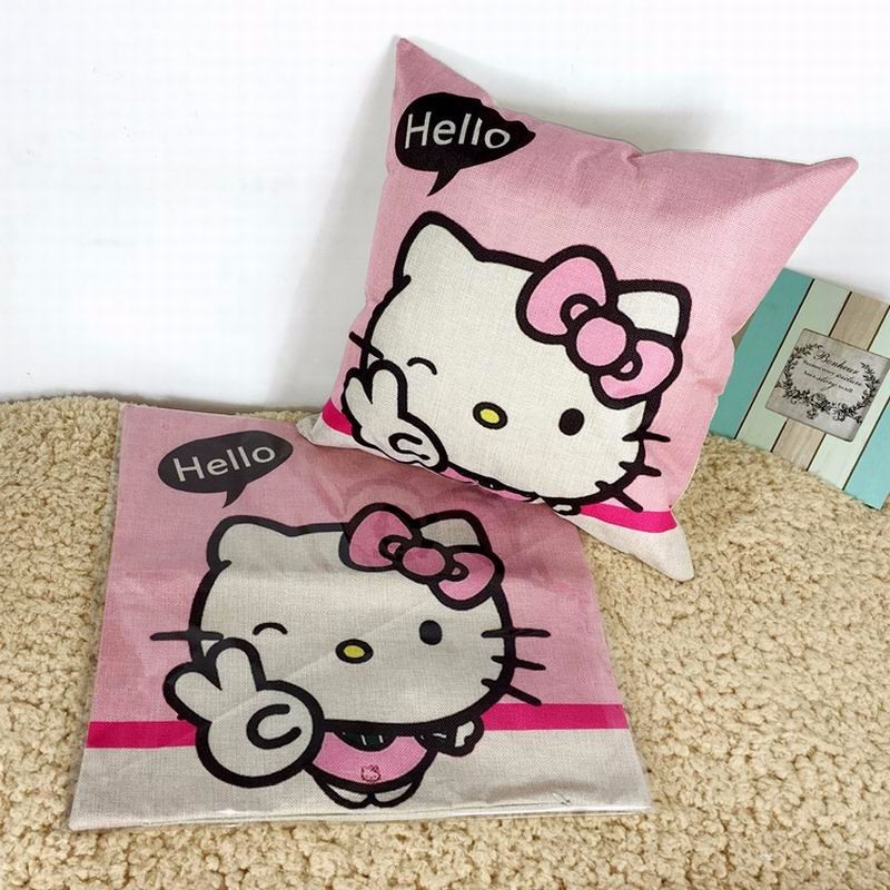 01 Hello Kitty Pillowcase Cover Cushion Case 18 Zipper Cotton
