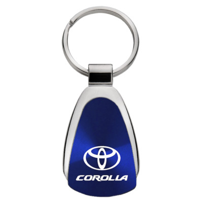 Corolla Blue Teardrop Authentic Logo Key Chain Fob Ring Officially Licensed