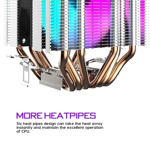 Aigo L6 CPU Cooling 6 Heatpipes Twin-tower Heatsink Fan 3pin CPU Air Cooler