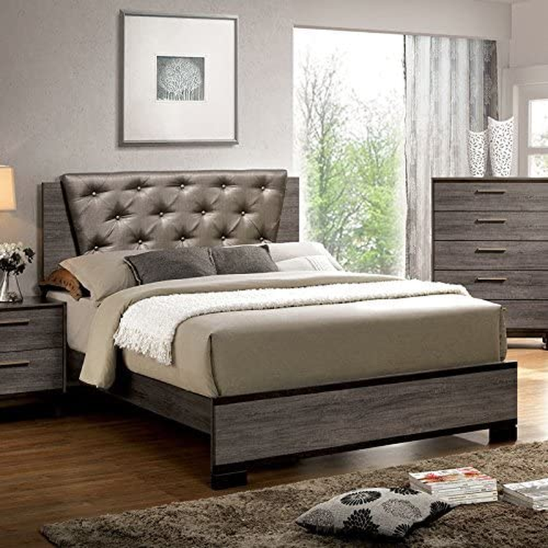 247SHOPATHOME Bed-Frames, Queen, Gray