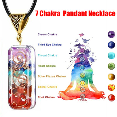7 Chakra Reiki Healing Yoga Natural Stone Pendant Necklace Women Men Jewelry Hot